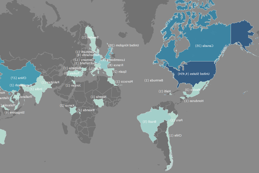 International young alumni map